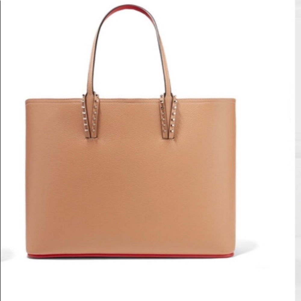 Christian Louboutin spiked textured-leather tote